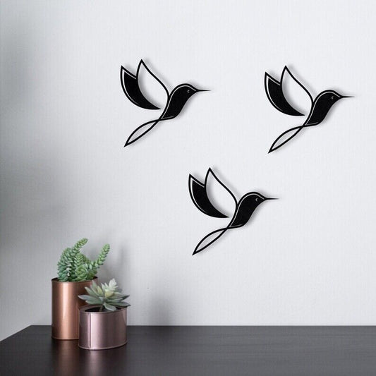 Birds Metal Wall Art, Bedroom Wall Art, Minimalist Birds Wall Decor 8''x8''