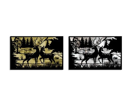 Deer Forest Decor Metal Wall Art, Metal Wall Decor, Metal Wall Art,